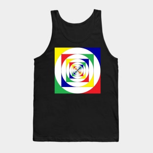 infinity mirror colored squares and circles Tank Top